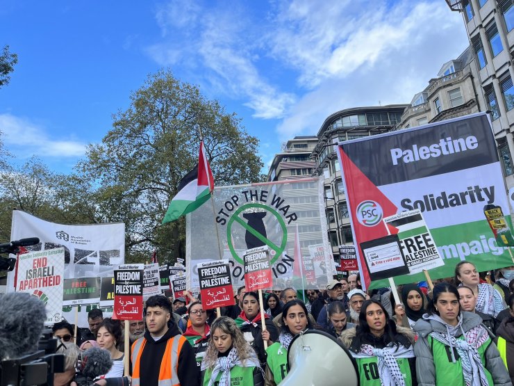 Londra’da Filistin Protestosu