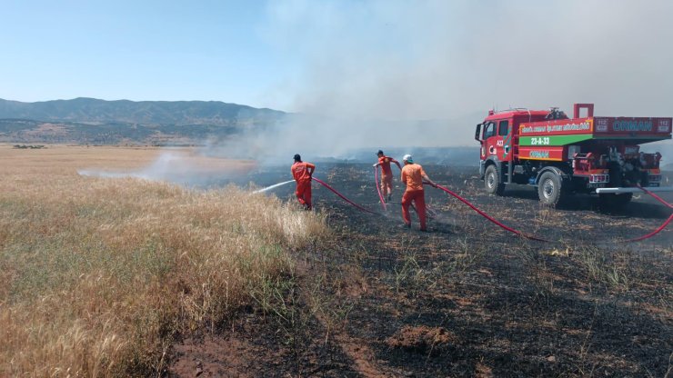 Bingöl'de 100 Dönüm Alanda Etkili Olan Ot Yangını Söndürüldü