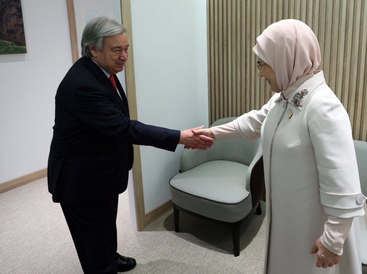 Emine Erdoğan, Cop29'da Bm Genel Sekreteri Guterres İle Görüştü
