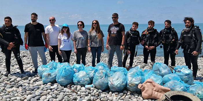 RTEÜ’lü Öğrenciler ve Akademisyenler Kıyı ve Sualtı Temizliği Yaptı