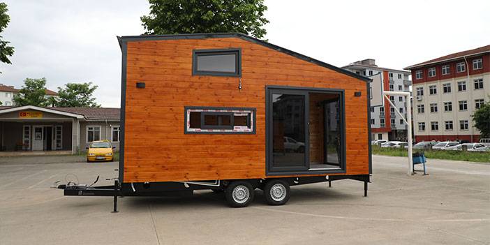 Rize'de meslek lisesi öğrencilerinden taşınabilir ev üretimi