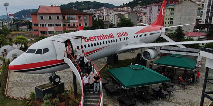 Pistten çıkan uçak pide salonu olarak hizmet vermeye başladı