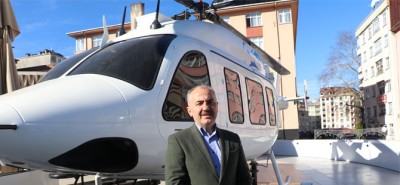 Şehrin ortasındaki helikopter görenleri şaşırtıyor