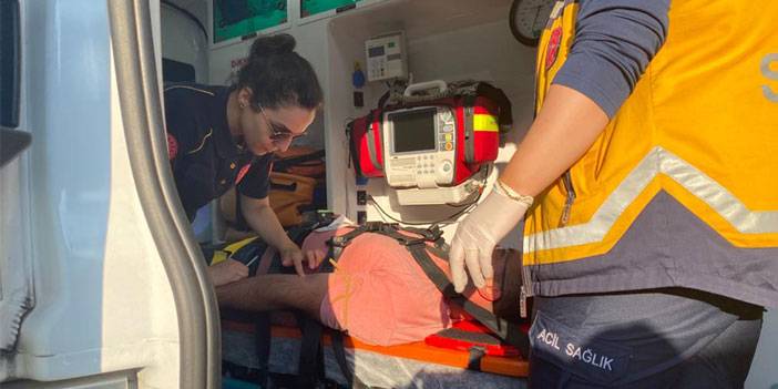 Rize'de salıncakta sallanırken ineğe çarpan kişi baygınlık geçirdi