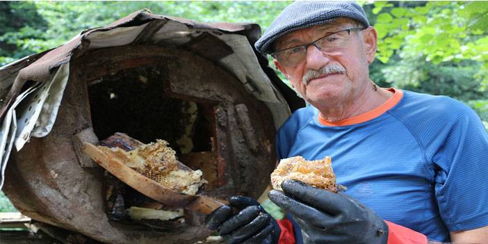 Rize'de kara kovan balının sağımı gerçekleştirildi