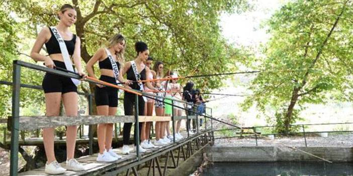 Kraliçe adayları balık tuttu, Tahtalı zirvesine çıktı