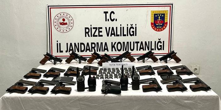 Rize'de 2 kaçak silah atölyesine düzenlenen operasyonda 2 kişi yakalandı