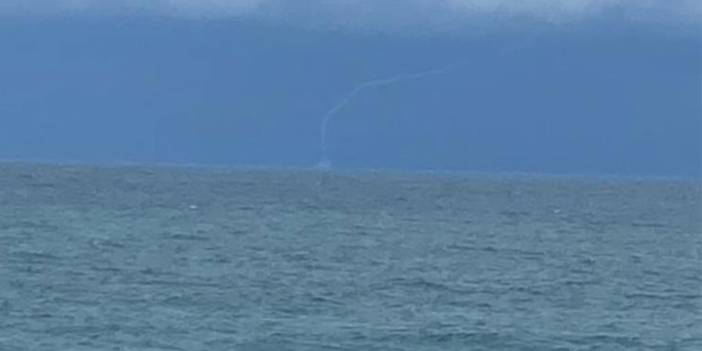 Rize'de denizde hortum çıktı