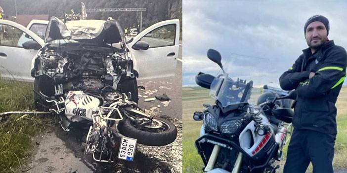Rize’de Motosiklet Sürücüsünün Öldüğü Kaza Kamerada