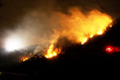 Of'ta orman yangını kısmen kontrol altına alındı